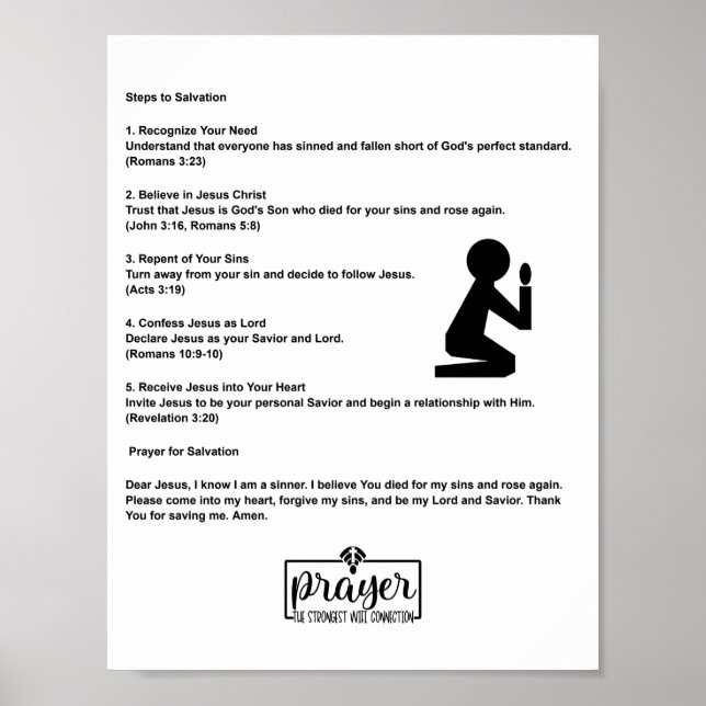 Póster Pasos a la salvación (Frente)