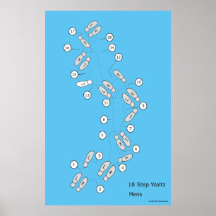 Póster Pasos básicos del vals 18 para hombre