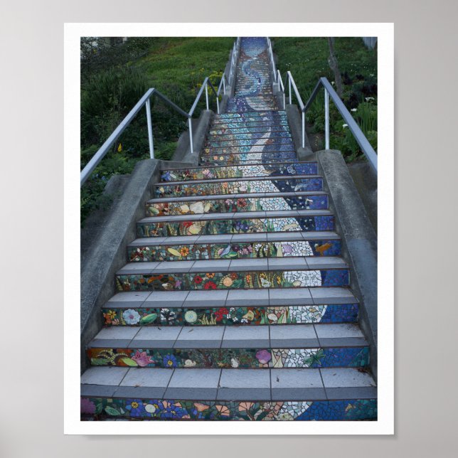 Póster Pasos de Baldosa de la 16ª Avenida #2-2 Poster (Frente)