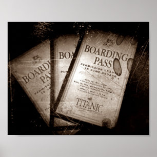Póster Pasos de embarque Titanic RMS