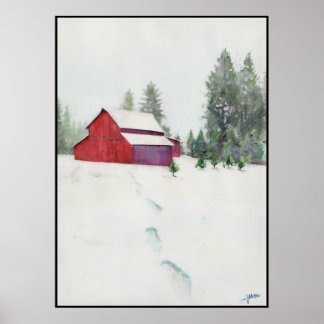 Póster "Pasos de nieve"