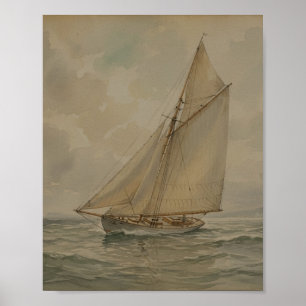 Póster Pasos del Puerto de Piedra II Pintura Vintage