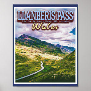 PÓSTER PASS DE LLANBERIS - SNOWDONIA - GALES DEL NORTE
