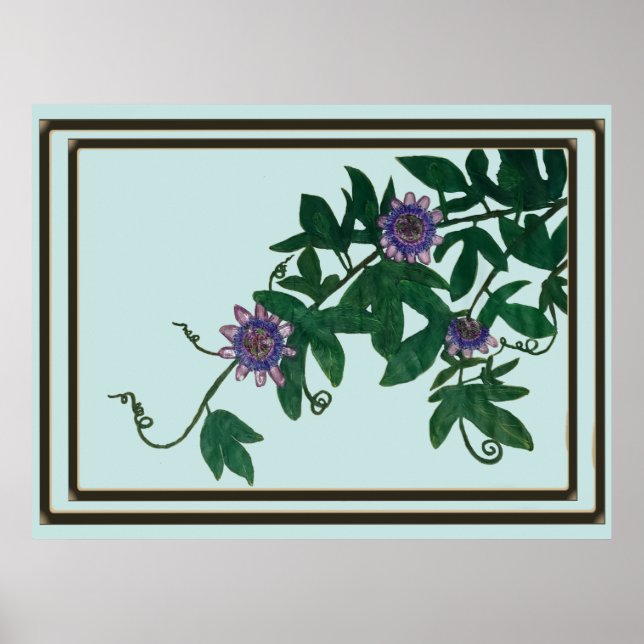 Póster Passionflower Vine Print,  Poster (Semi-Gloss) (Frente)
