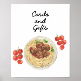 Póster Pasta Baby shower Cards & Gifts