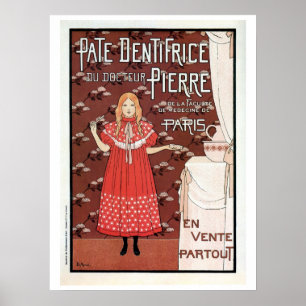 Póster Pasta de dientes vintage de Belle époque y