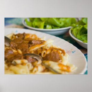 Póster pasta dish, istria, Croatia, eastern Europe,