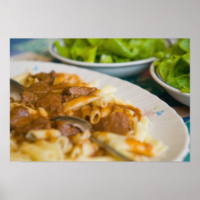Póster pasta dish, istria, Croatia, eastern Europe, (Frente)