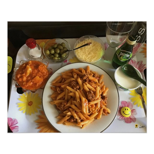 PÓSTER PASTA EN UNA BANDEJA (Anverso)