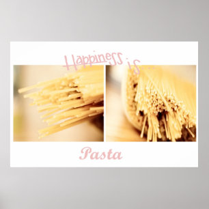 Póster Pasta es Poster de la felicidad
