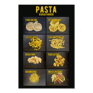 Póster Pasta Variationen