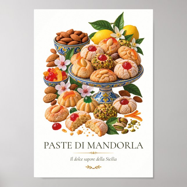 Póster Paste di Mandorla – Vintage Italian Dessert (Frente)