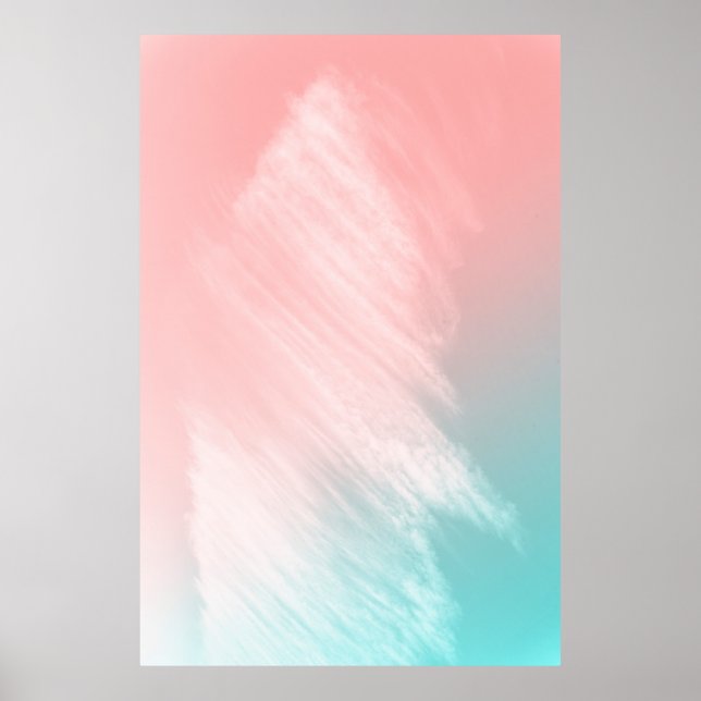 PÓSTER PASTEL ABSTRACTO Y ILUSTRACION AZUL (Frente)