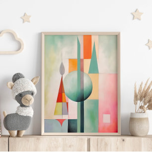 Póster Pastel acuarela Abstract Wall Art