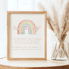 Póster Pastel acuarela Arcoiris Cuán grande es el juego B