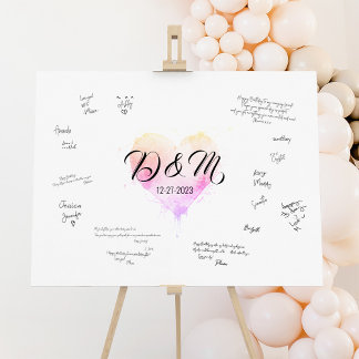 Póster Pastel alternativo de libro de Bodas de firma