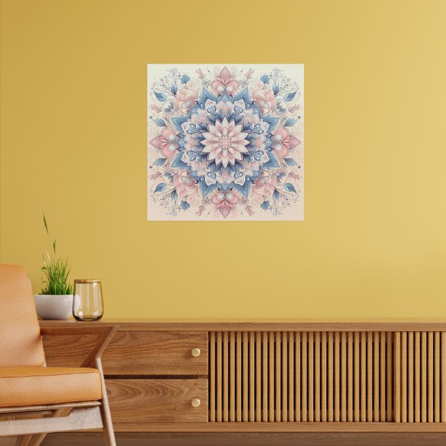 Póster Pastel Arabesque Mandala Art (Salón 2)