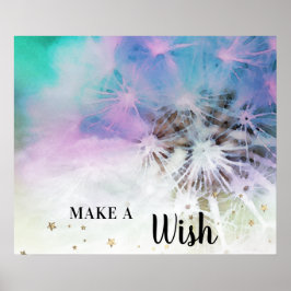 Póster *~* Pastel Arcoiris Resumen DANDELION Hacer Un Des