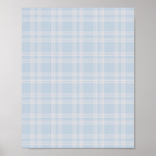 Póster Pastel Blue Gingham
