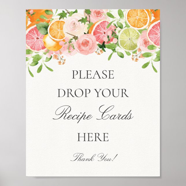 Póster Pastel Citrus Floral Main Squeeze Compartir una re (Frente)