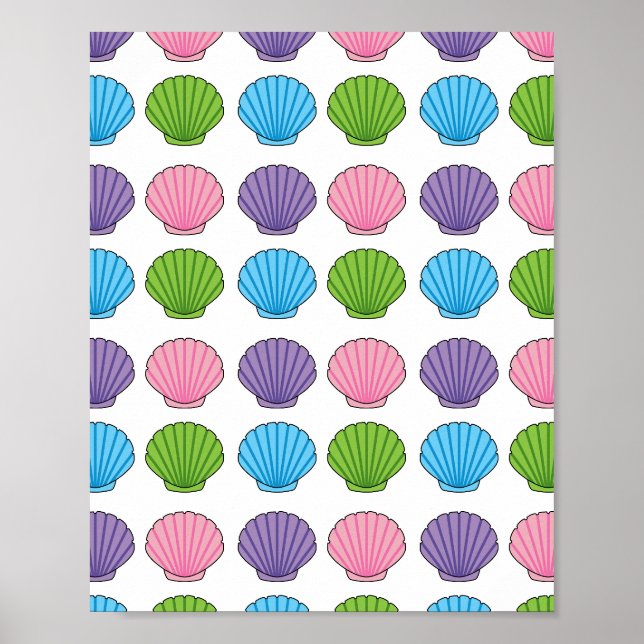 Póster Pastel Colorful Seashell Pack (Frente)