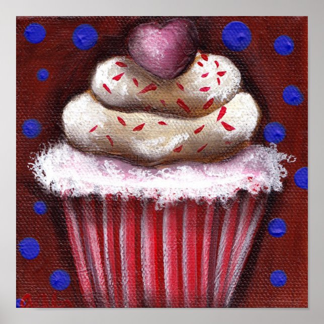 Póster Pastel con corazón (Frente)