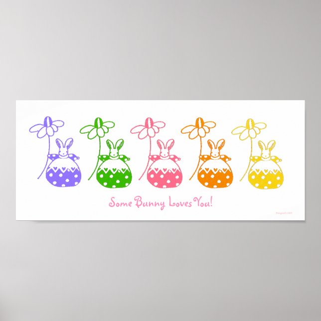 Póster Pastel Daisy Bunny poster (Frente)
