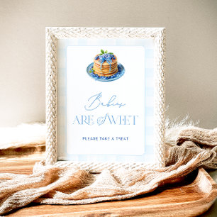Póster Pastel de arándano azul Los bebés son dulces, tóma