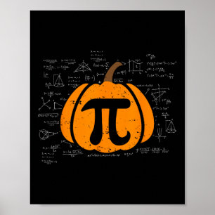 Póster Pastel De Calabaza Divertido Profesor De Matemátic