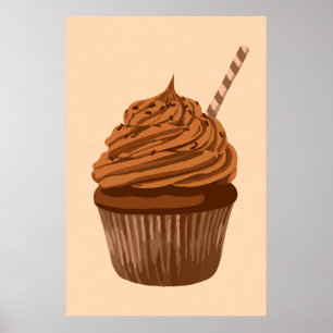 Póster Pastel de chocolate