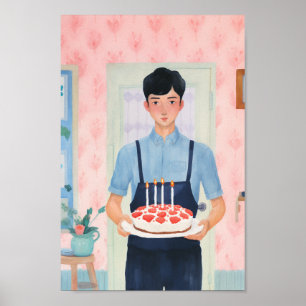 Póster Pastel de cumpleaños
