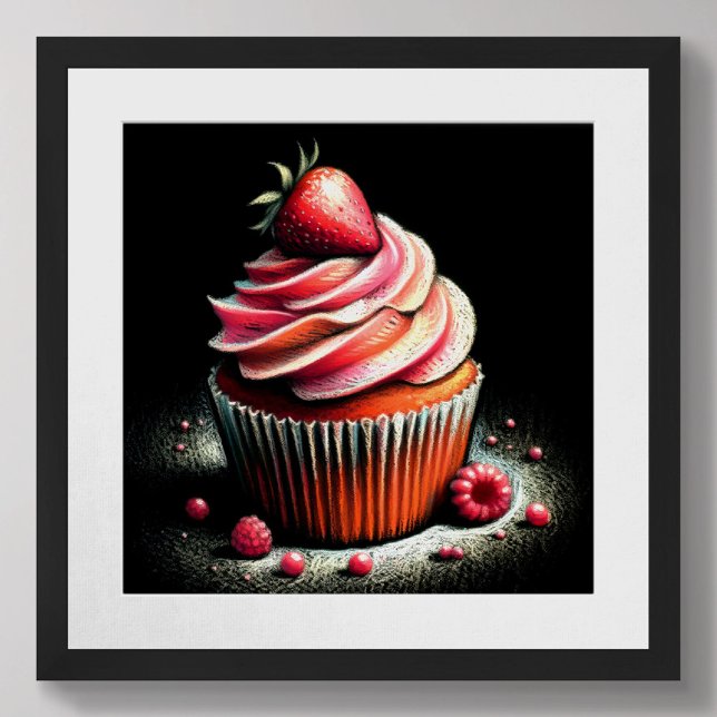Póster Pastel de fresa de dibujo (Subido por el creador)