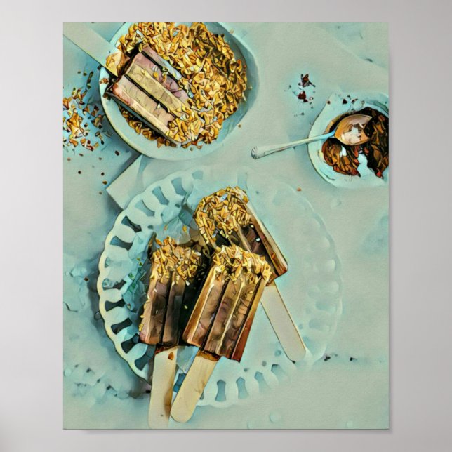 Póster Pastel de helado (Frente)