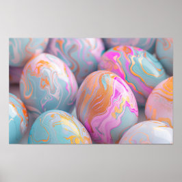 Póster Pastel de huevos de Pascua