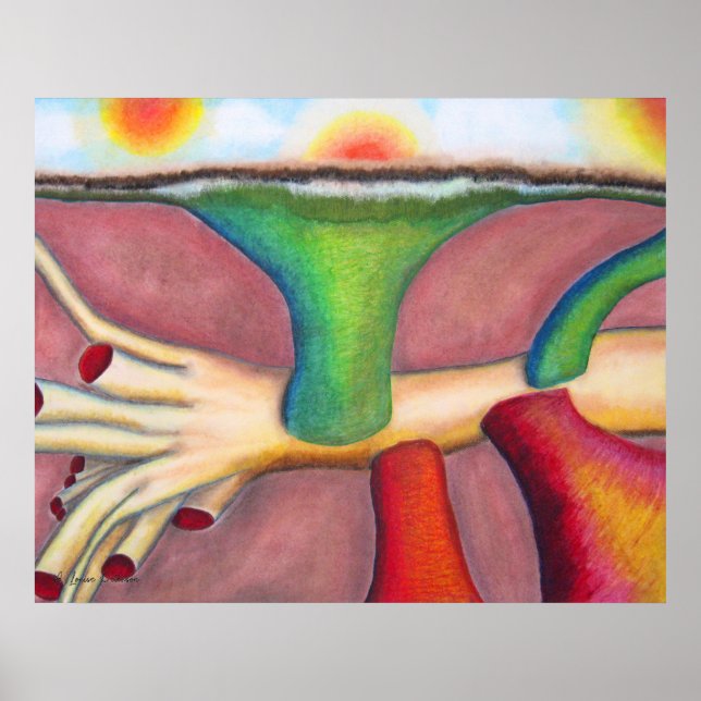 Póster Pastel de "Monismo" y petróleo por A. Louise Peter (Frente)