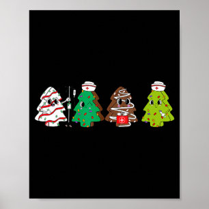 Póster Pastel de Navidad de Terapia Física Árbol de Enfer
