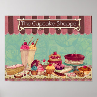 Póster Pastel de pastelería pastelería Panadería Rótulo