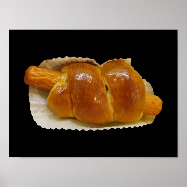 Póster Pastel de Perro caliente... Comida de postre asiát (Frente)