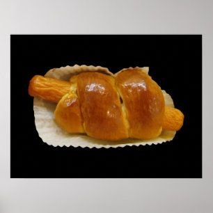 Póster Pastel de Perro caliente... Comida de postre asiát