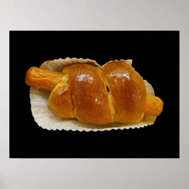 Póster Pastel de Perro caliente... Comida de postre asiát (Frente)