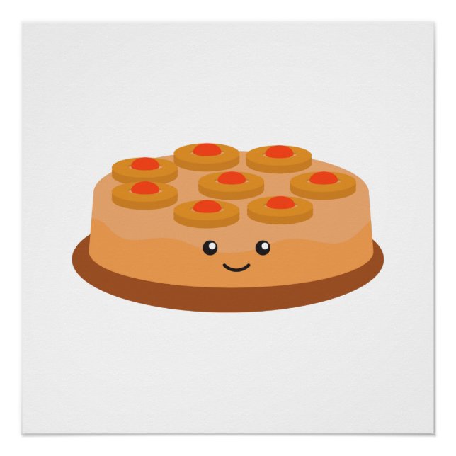 Póster Pastel de piña boca abajo (Anverso)