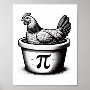 Póster Pastel De Pollo Día De Chicken Pot Pi Chiste Diver