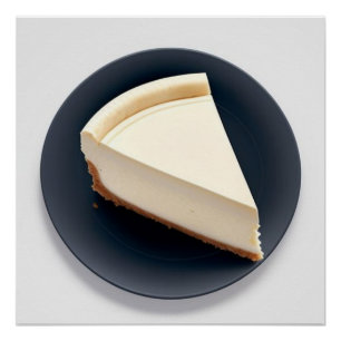 Póster Pastel de queso con fondo de círculo oscuro