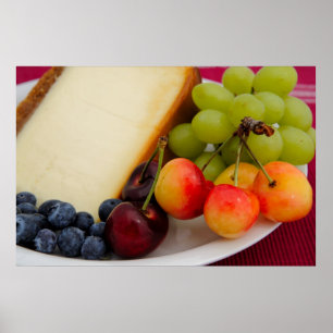 Póster Pastel de queso con la fruta