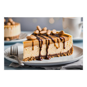 Póster Pastel de queso con mantequilla de cacahuete