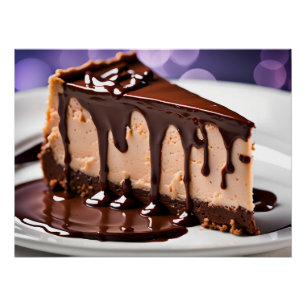 Póster Pastel de queso de chocolate