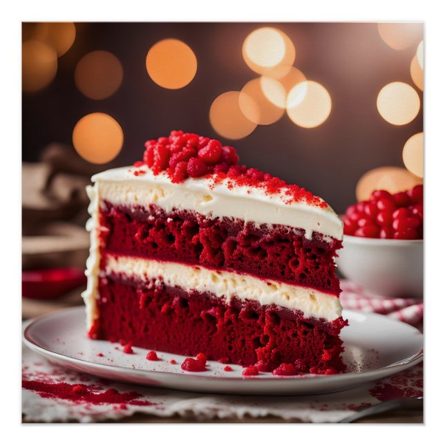 Póster Pastel de terciopelo rojo (Anverso)