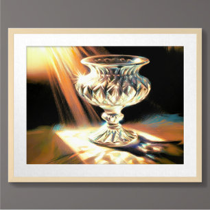 Póster Pastel dibujando compota de cristal en la vida res