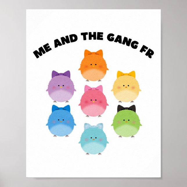 Póster Pastel Easter Funny Homies Meme Cute Ba (Frente)