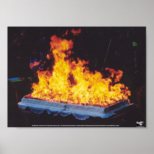 Póster Pastel en llamas